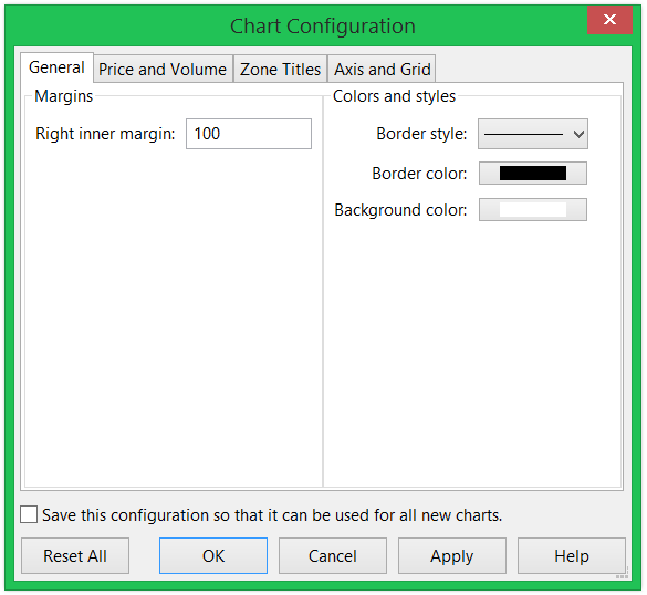 Chart Configuration - General