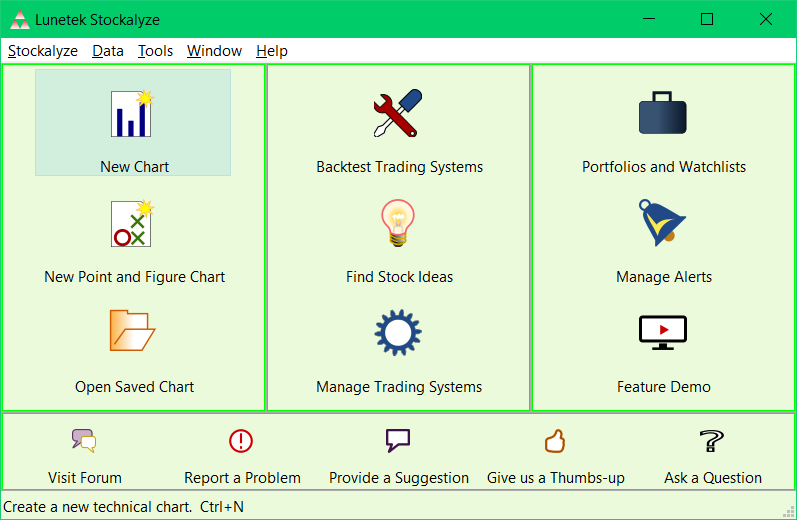 stock chart tool button