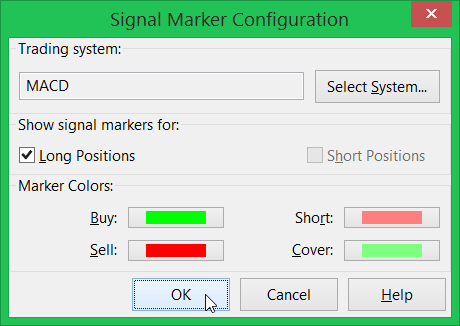 Add Signal Marker config dialog