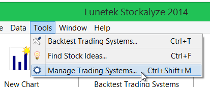 Trading Systems Menu