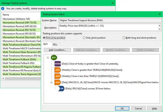 Trading Systems Screenshot
